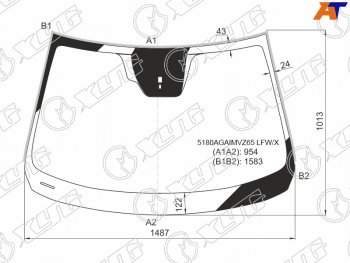 Стекло лобовое (Датчик дождя Молдинг) XYG Mazda 6  GJ (2018-2025) 2-ой рестайлинг седан