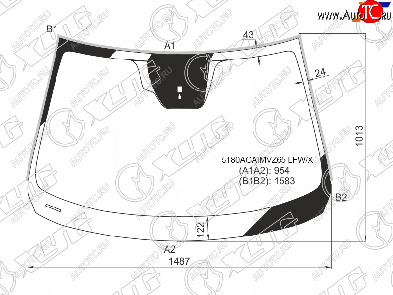 8 249 р. Стекло лобовое (Датчик дождя Молдинг) XYG  Mazda 6  GJ (2018-2025) 2-ой рестайлинг седан  с доставкой в г. Воронеж
