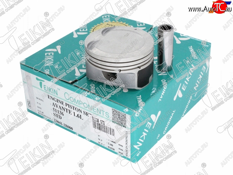 4 899 р. Поршни (к-т 4 шт) HYUNDAI SOLARISi20 KIA RIO G4FC 11- TEIKIN 51136 STD  с доставкой в г. Воронеж