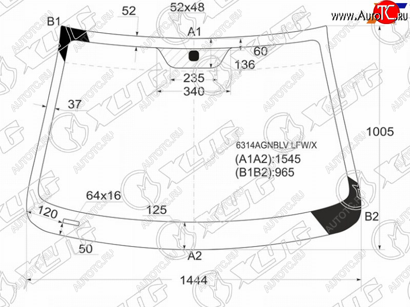 7 199 р. Стекло лобовое Chevrolet Captiva 06-15  Opel Antara 06-15  Daewoo Winstorm 06-10  Saturn Vue 07-1 XYG 6314AGNBLV LFW/X  с доставкой в г. Воронеж