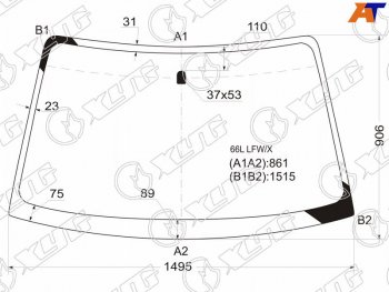 7 199 р. Стекло лобовое Subaru Legacy 98-03  Outback 98-03  Legacy B4 98-03  Legacy Lancaster 98-03 XYG 66L LFW/X  с доставкой в г. Воронеж. Увеличить фотографию 1