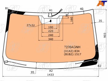 16 949 р. Стекло лобовое (Обогрев полный) Nissan Terrano 14-22  Renault Duster 10-21  Sandero 09-14  Sander FUYAO 7276AGNH  с доставкой в г. Воронеж. Увеличить фотографию 1