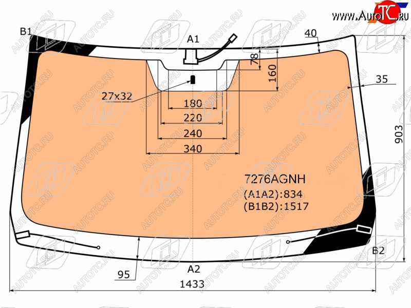 16 949 р. Стекло лобовое (Обогрев полный) Nissan Terrano 14-22  Renault Duster 10-21  Sandero 09-14  Sander FUYAO 7276AGNH  с доставкой в г. Воронеж