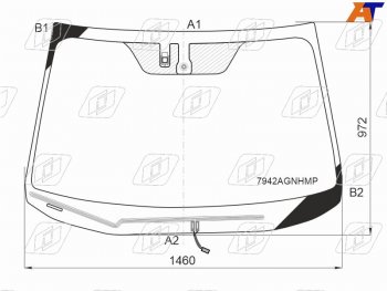 11 299 р. Стекло лобовое (Обогрев щеток Датчик дождя Молдинг) Subaru Legacy 17-19  Outback 14-21  Legacy B FUYAO 7942AGNHMP  с доставкой в г. Воронеж. Увеличить фотографию 1