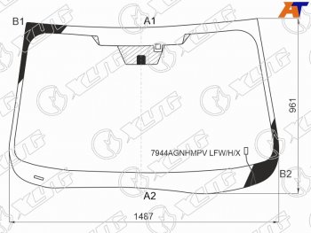 9 599 р. Стекло лобовое (Обогрев щеток Две камеры Датчик дождя) Subaru Forester 18-21 XYG 7944AGNHMPV LFW/H/X  с доставкой в г. Воронеж. Увеличить фотографию 1