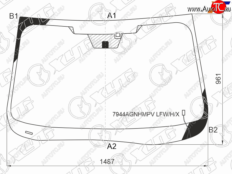 9 599 р. Стекло лобовое (Обогрев щеток Две камеры Датчик дождя) Subaru Forester 18-21 XYG 7944AGNHMPV LFW/H/X  с доставкой в г. Воронеж