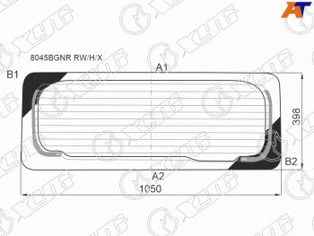 12 899 р. Стекло заднее (Цвет зеленый Обогрев) Suzuki Jimny 18-  Jimny Sierra 18- XYG 8045BGNR RW/H/X  с доставкой в г. Воронеж. Увеличить фотографию 1