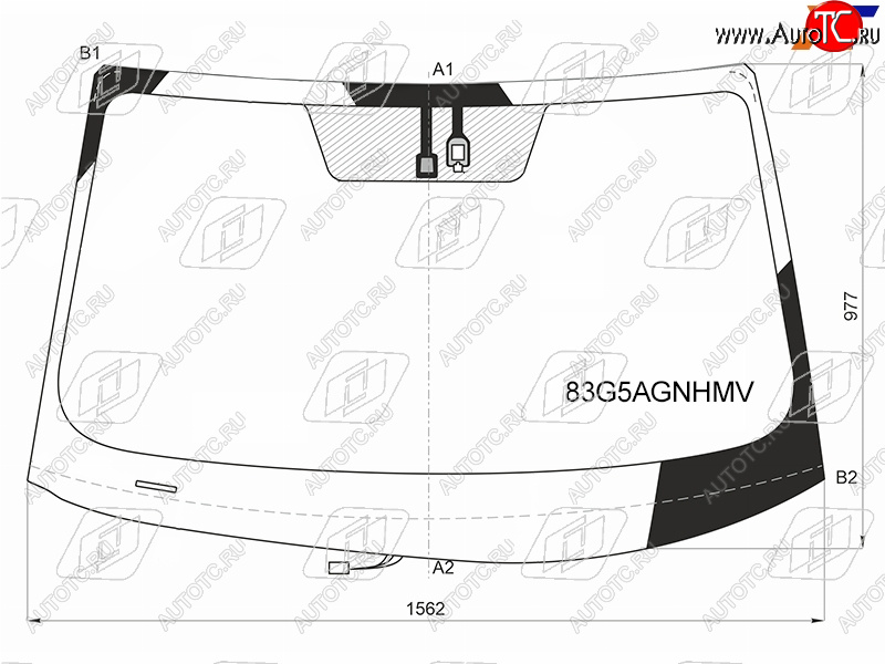 11 299 р. Стекло лобовое (Обогрев щеток Датчик дождя) Toyota Highlander 13-20 FUYAO 83G5AGNHMV  с доставкой в г. Воронеж