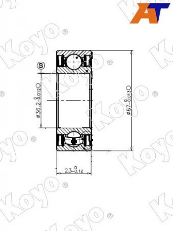 1 849 р. Подшипник привода TOYOTA SCEPTERGRACIACORONAMARK 2CROWNARISTO 4WD (в металле) 92- KOYO 83A831GC5  с доставкой в г. Воронеж. Увеличить фотографию 1