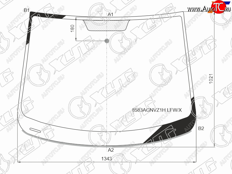 7 249 р. Стекло лобовое VOLKSWAGEN GOLF PLUS 06-14                                                            XYG 8583AGNVZ1H LFW/X  с доставкой в г. Воронеж