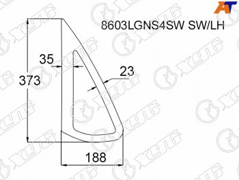 2 349 р. Стекло кузова боковое (не опускное) (Слева Цвет зеленый) Skoda Rapid 20-  Volkswagen Polo 09-20 XYG 8603LGNS4SW SW/LH  с доставкой в г. Воронеж. Увеличить фотографию 1