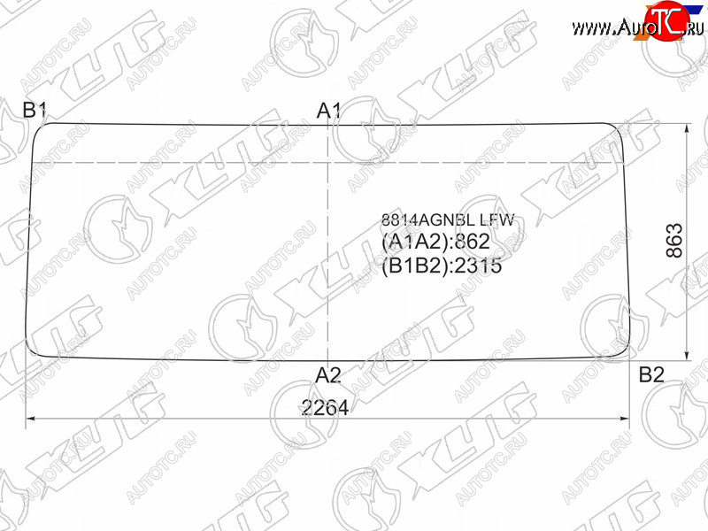 14 299 р. Стекло лобовое Hania Zz3255c 08-  Howo Expo 04-  Volvo FL 85-06 XYG 8814AGNBL LFW  с доставкой в г. Воронеж