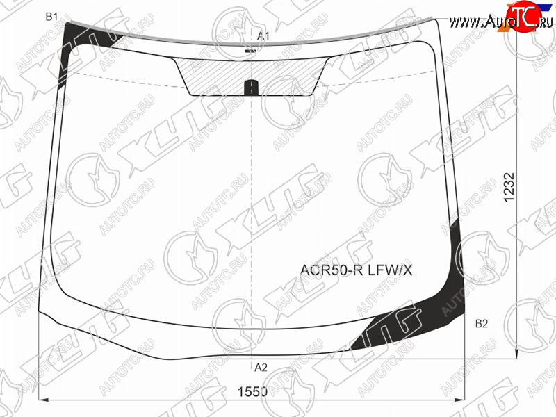 12 999 р. Стекло лобовое TOYOTA ESTIMA 06- XYG ACR50-R LFW/X  с доставкой в г. Воронеж