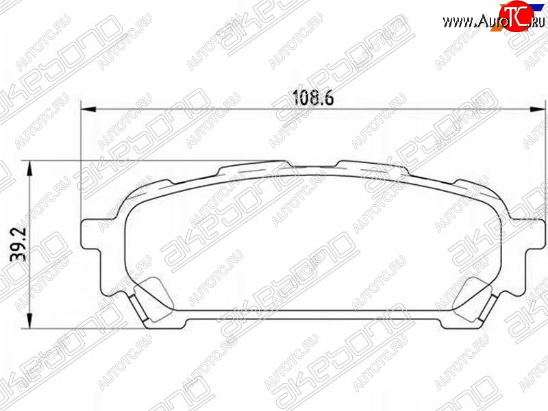 1 699 р. Колодки тормозные зад RH-LH SAT Subaru Forester SH (2008-2013)  с доставкой в г. Воронеж