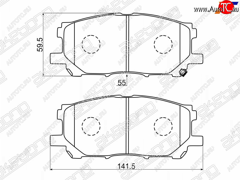 1 679 р. Колодки тормозные перед FL-FR SAT  Lexus RX300  XU30 (2003-2006), Lexus RX330  XU30 (2003-2006), Lexus RX350 ( XU30,  AL10,  AL20) (2003-2019), Toyota Harrier ( XU10,  XU30,  XU60,  XU80) (1997-2025)  с доставкой в г. Воронеж