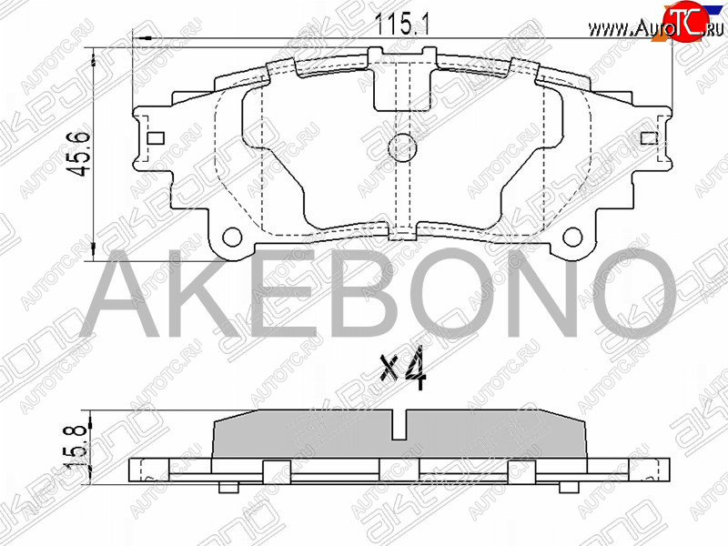 1 689 р. Колодки тормозные задние RH-LH SAT  Lexus RX350 ( AL10,  AL20) (2008-2019), Lexus RX450  AL20 (2015-2019), Toyota Highlander ( XU50,  XU70) (2013-2025)  с доставкой в г. Воронеж