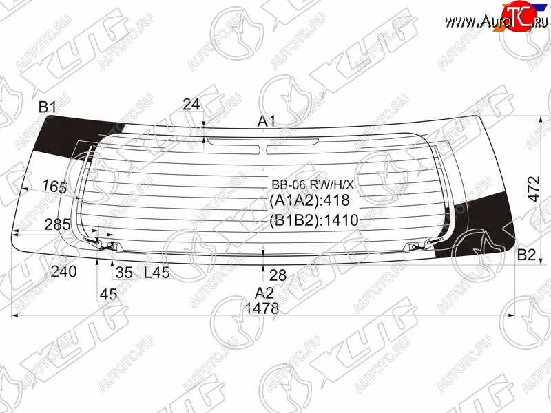 7 999 р. Стекло заднее (Цвет зеленый Обогрев Антенна) Daihatsu Coo 06-13  Materia 06-13  Subaru Dex 08-12 XYG BB-06 RW/H/X  с доставкой в г. Воронеж