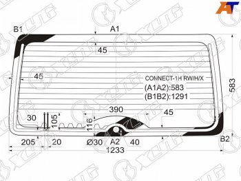 9 549 р. Стекло заднее (Цвет зеленый Обогрев) Ford Tourneo Connect 02-13 XYG CONNECT-1H RW/H/X  с доставкой в г. Воронеж. Увеличить фотографию 2