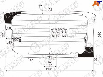 9 699 р. Стекло заднее (Цвет зеленый Обогрев) Toyota Funcargo 99-05  Yaris Verso 99-06 XYG CP10 RW/H/X  с доставкой в г. Воронеж. Увеличить фотографию 1