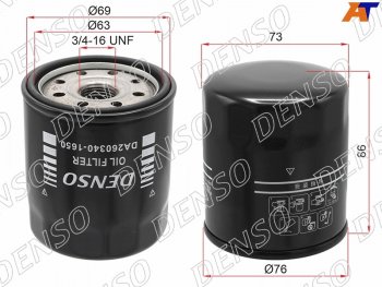 489 р. Фильтр масляный TOYOTA 1GFE,#JZ#,1,2MZFE 92- DENSO DA260340-1650  с доставкой в г. Воронеж. Увеличить фотографию 1
