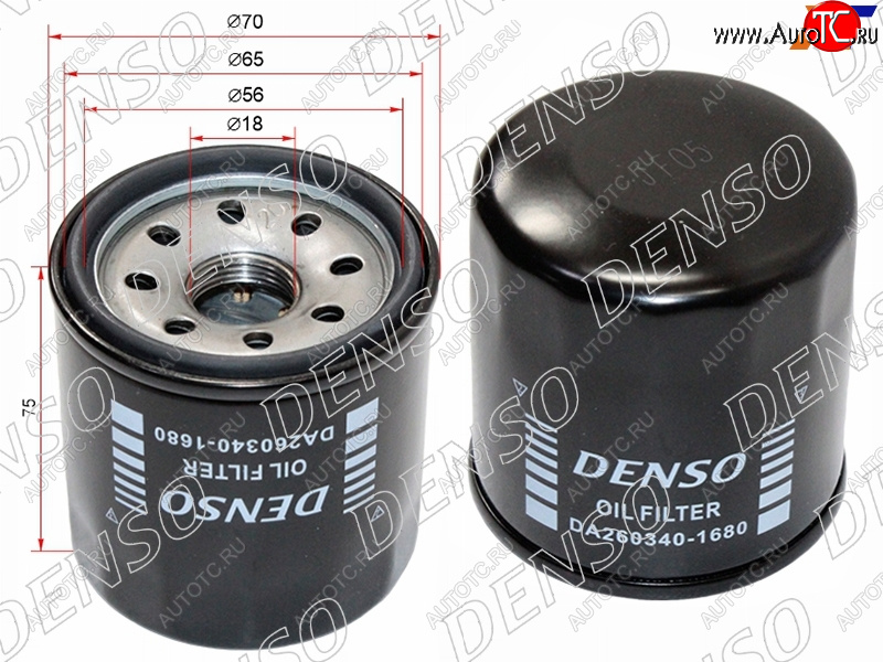 559 р. Фильтр масляный NISSAN QG#, MR20DE, QR20,25, SR20,VQ 20,25, HR# DENSO DA260340-1680  с доставкой в г. Воронеж