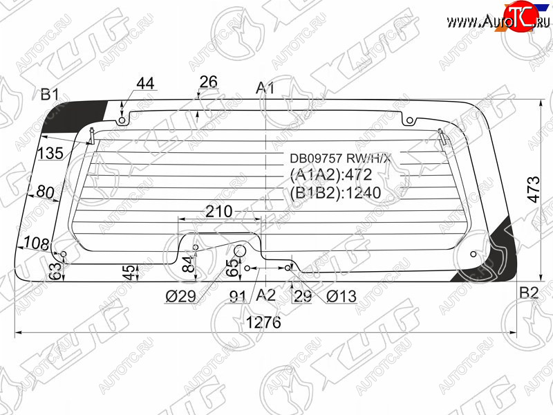 12 449 р. Стекло заднее с обогревом 8 отв. FORD MAVERICKESCAPE 00-07                                          XYG DB09757 RW/H/X  с доставкой в г. Воронеж