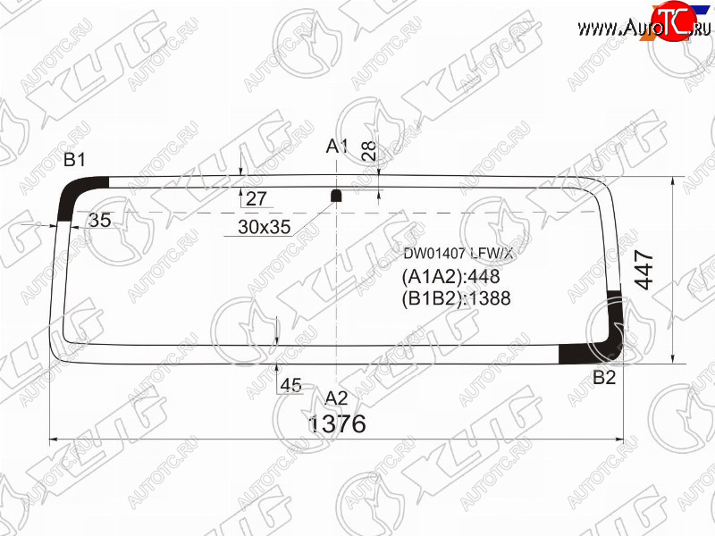 5 499 р. Стекло лобовое Jeep Wrangler 96-07 XYG DW01407 LFW/X  с доставкой в г. Воронеж