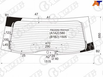 11 899 р. Стекло заднее (Цвет зеленый Обогрев) Toyota Sienna 03-09 XYG FB22050 RW/H/X  с доставкой в г. Воронеж. Увеличить фотографию 1