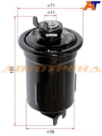 1 679 р. Фильтр топливный TOYOTA LAND CRUISER PRADOHILUX 3RZFE 95-02 MICRO FT1133  с доставкой в г. Воронеж. Увеличить фотографию 1
