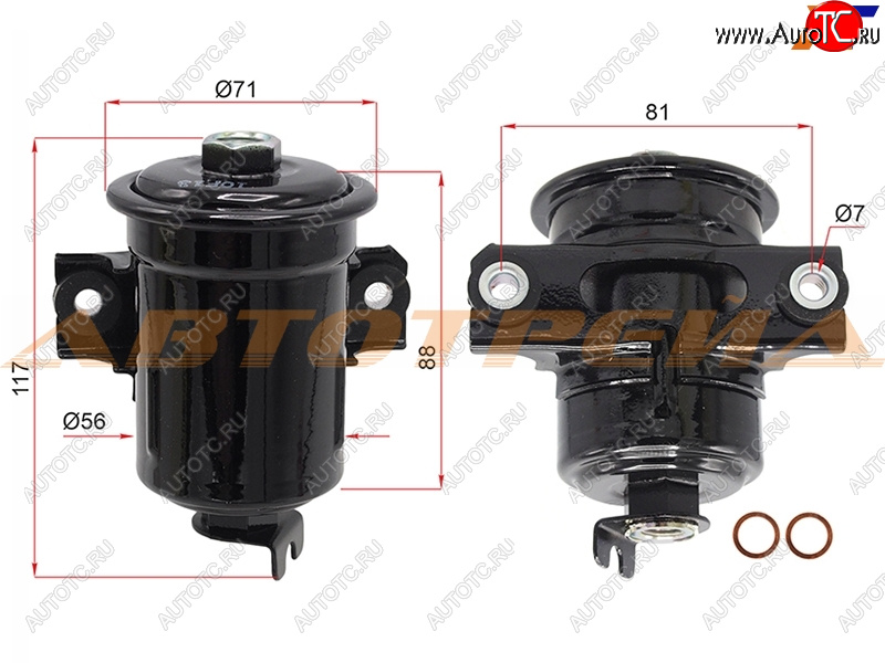1 659 р. Фильтр топливный TOYOTA COROLLALEVINSPRINTER 4AFE #EFE 91-00 MICRO FT1156  с доставкой в г. Воронеж