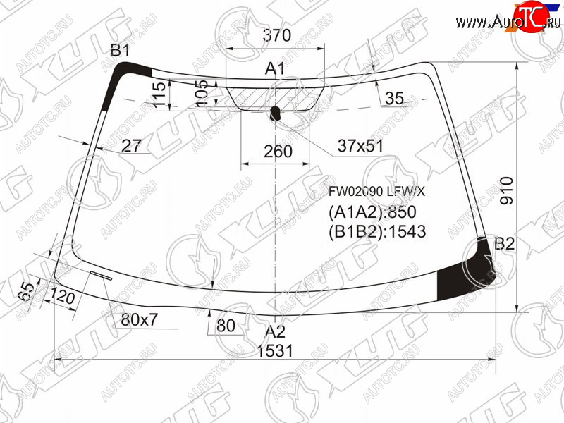 9 699 р. Стекло лобовое Toyota Solara 98-03 XYG FW02090 LFW/X  с доставкой в г. Воронеж