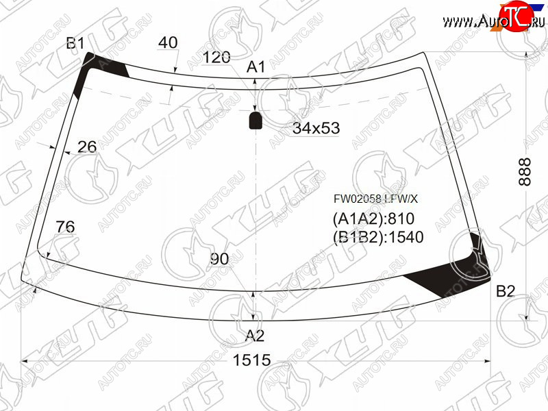 6 249 р. Стекло лобовое SUBARU FORESTER 97-02 XYG FW02058 LFW/X  с доставкой в г. Воронеж