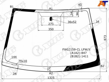 5 449 р. Стекло лобовое Toyota Vitz 99-05  Echo 99-05  Platz 99-05  Yaris 99-05 XYG FW02159-CL LFW/X  с доставкой в г. Воронеж. Увеличить фотографию 1