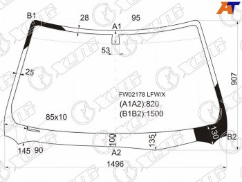 7 299 р. Стекло лобовое Lexus ES 96-01 XYG FW02178 LFW/X  с доставкой в г. Воронеж. Увеличить фотографию 1
