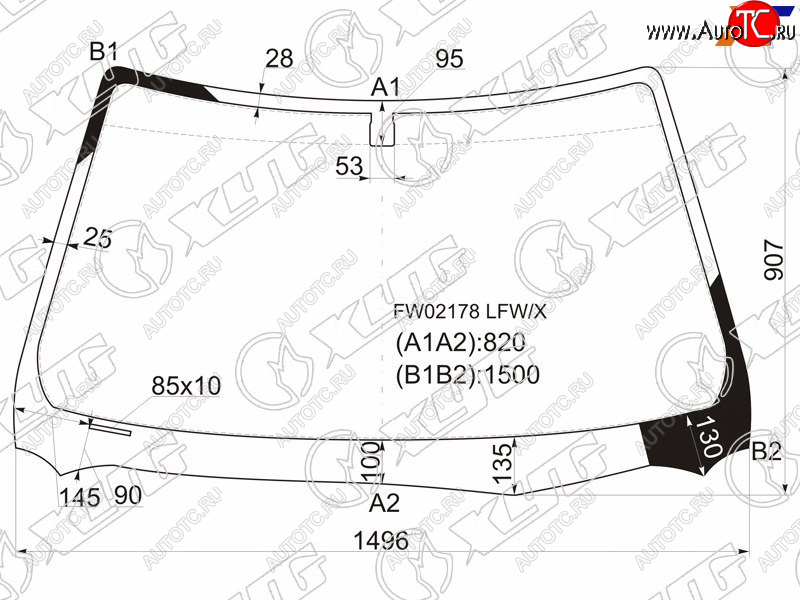 7 299 р. Стекло лобовое Lexus ES 96-01 XYG FW02178 LFW/X  с доставкой в г. Воронеж