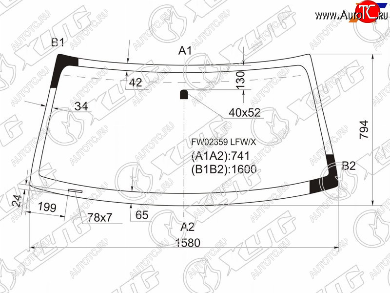 6 299 р. Стекло лобовое Toyota Sequoia 00-07  Tundra 99-07 XYG FW02359 LFW/X  с доставкой в г. Воронеж