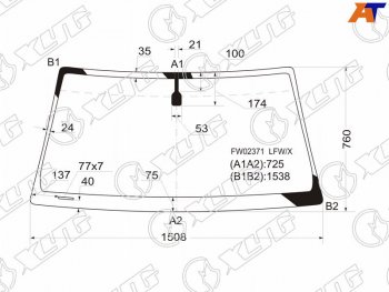 5 849 р. Стекло лобовое Toyota 4Runner 02-09  Hilux Surf 02-09 XYG FW02371 LFW/X  с доставкой в г. Воронеж. Увеличить фотографию 1