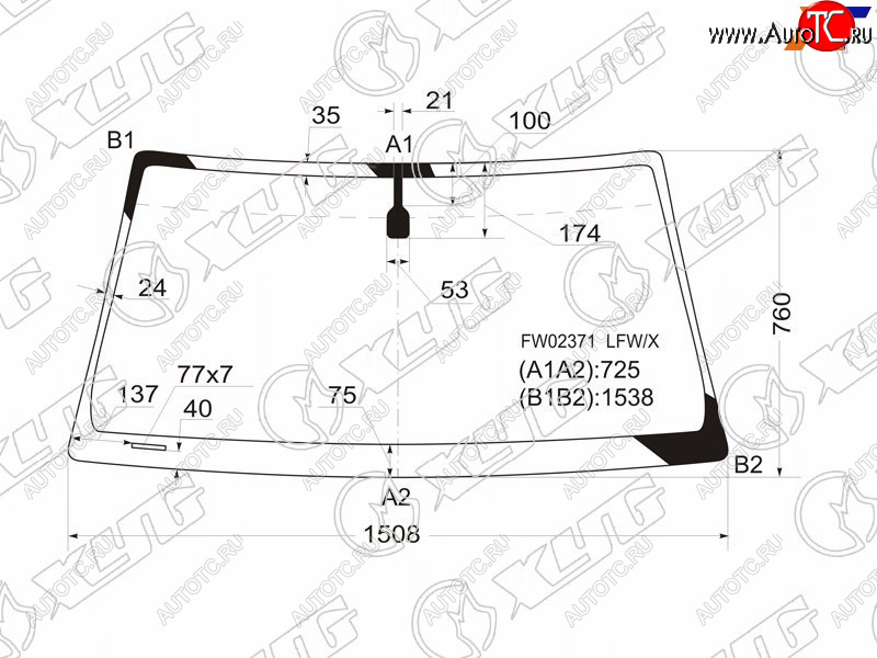 5 849 р. Стекло лобовое Toyota 4Runner 02-09  Hilux Surf 02-09 XYG FW02371 LFW/X  с доставкой в г. Воронеж