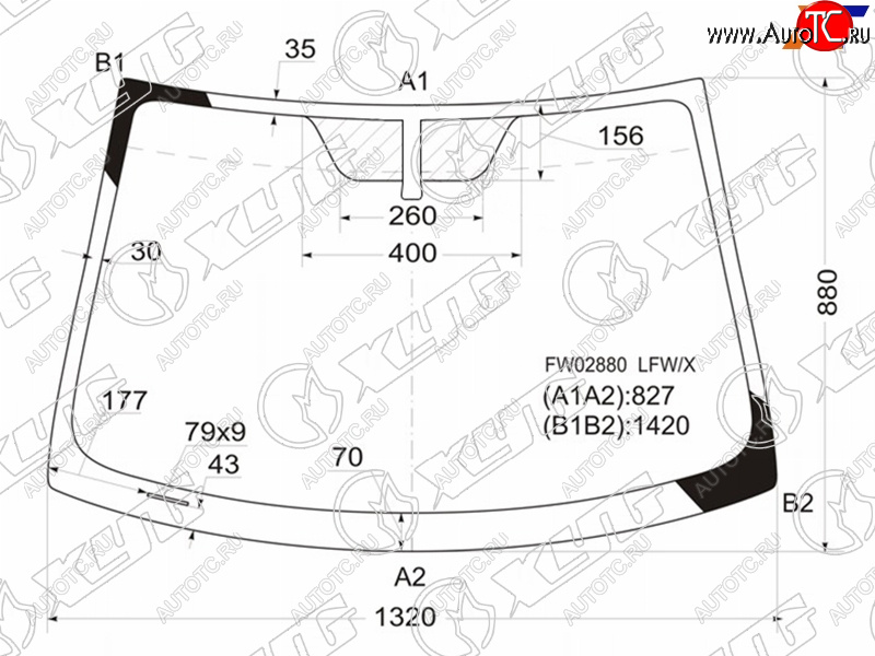 5 249 р. Стекло лобовое Scion xD 07-14  Toyota Ist 07-16  Urban Cruiser 09-14 XYG FW02880 LFW/X  с доставкой в г. Воронеж