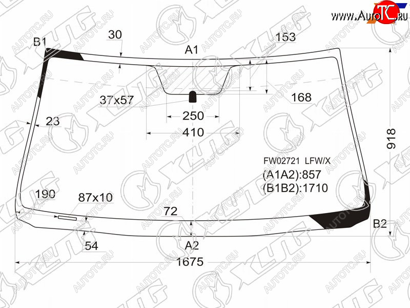 11 999 р. Стекло лобовое Toyota Sequoia 07-17  Tundra 06-22 XYG FW02721 LFW/X  с доставкой в г. Воронеж