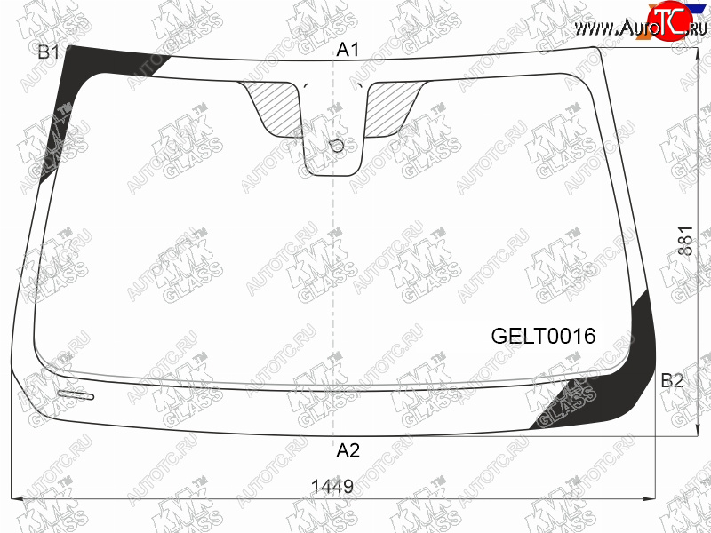 4 999 р. Стекло лобовое (Датчик дождя) Geely Atlas 16-                                                        KMK GELT0016  с доставкой в г. Воронеж