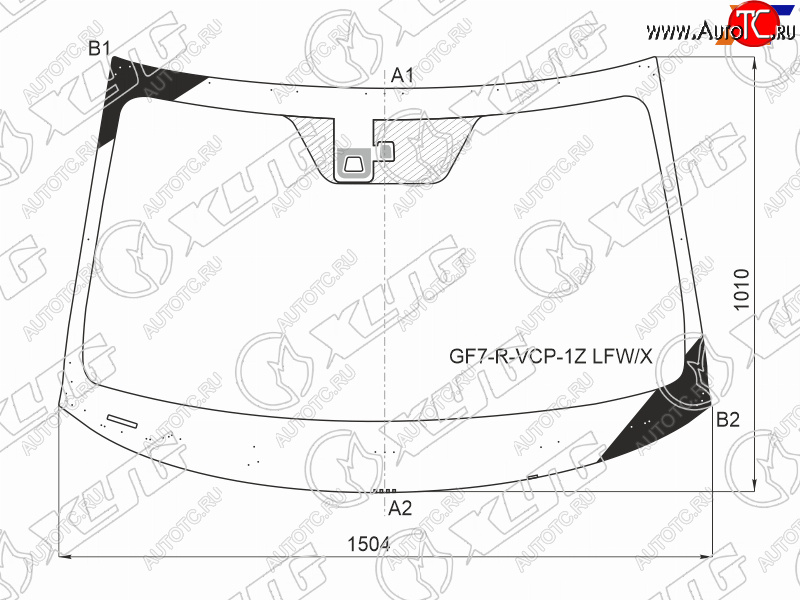 10 299 р. Стекло лобовое (Камера) Mitsubishi Outlander 14-15 XYG GF7-R-VCP-1Z LFW/X  с доставкой в г. Воронеж