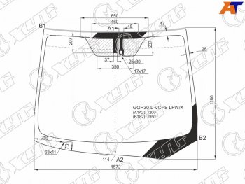 14 999 р. Стекло лобовое (Датчик дождя) Toyota Alphard (H30) 15-23  Vellfire 15- XYG GGH30-L-VCPS LFW/X  с доставкой в г. Воронеж. Увеличить фотографию 1