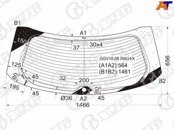10 399 р. Стекло заднее (Цвет зеленый Обогрев Антенна) Toyota Venza 08-16 XYG GGV10-08 RW/H/X  с доставкой в г. Воронеж. Увеличить фотографию 1
