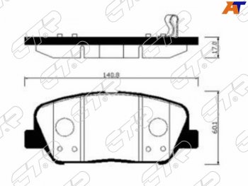 2 669 р. Колодки тормозные передние FR-FL SAT   Hyundai I30 ( 2 GD,  3 PD) (2011-2020), Hyundai I30 Fastback  PD (2017-2023), KIA Ceed ( 2 JD,  3 CD) (2012-2025), KIA Optima ( 3 TF,  4 JF,  JF) (2010-2020)  с доставкой в г. Воронеж. Увеличить фотографию 1