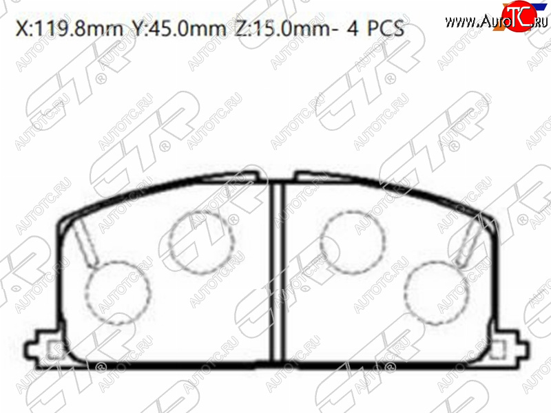 1 899 р. Колодки тормозные перед FL-FR SAT  Toyota Caldina ( T190,  T210,  T240) - Sprinter ( E100,  E110)  с доставкой в г. Воронеж