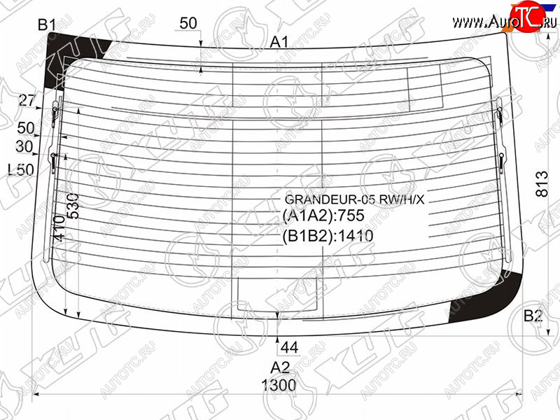 13 199 р. Стекло заднее (Цвет зеленый Обогрев Антенна) Hyundai Azera 05-16  Grandeur 05-16 XYG GRANDEUR-05 RW/H/X  с доставкой в г. Воронеж