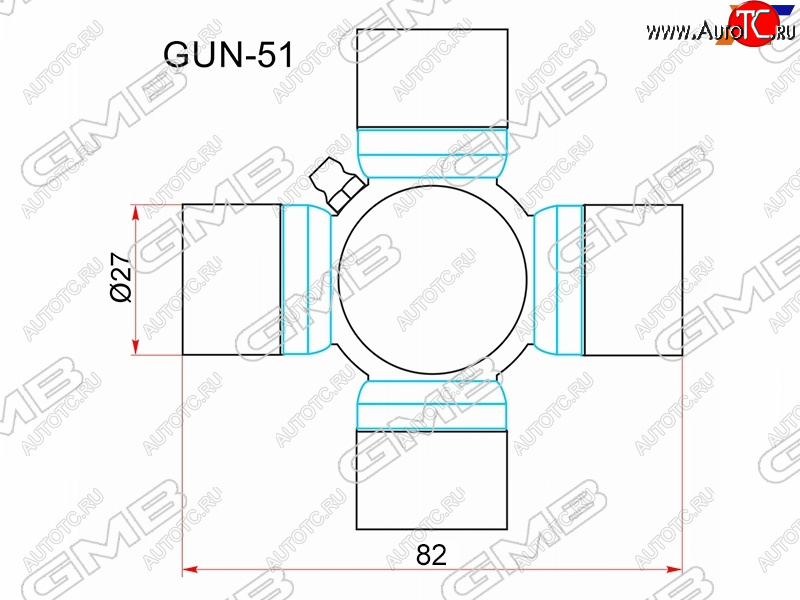 1 069 р. Крестовина карданного вала NISSAN ARMADA 03-PATHFINDER 06-12 GMB GUN-51  с доставкой в г. Воронеж