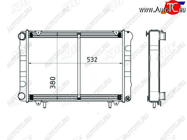 11 499 р. Радиатор SAT ГАЗ ГАЗель Next A62,А65 автобус (2016-2025)  с доставкой в г. Воронеж