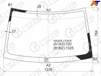 7 299 р. Стекло лобовое Mazda Carol 04-09  Nissan Pino 07-10  Suzuki Alto 04-09 XYG HA24S LFW/X  с доставкой в г. Воронеж. Увеличить фотографию 1